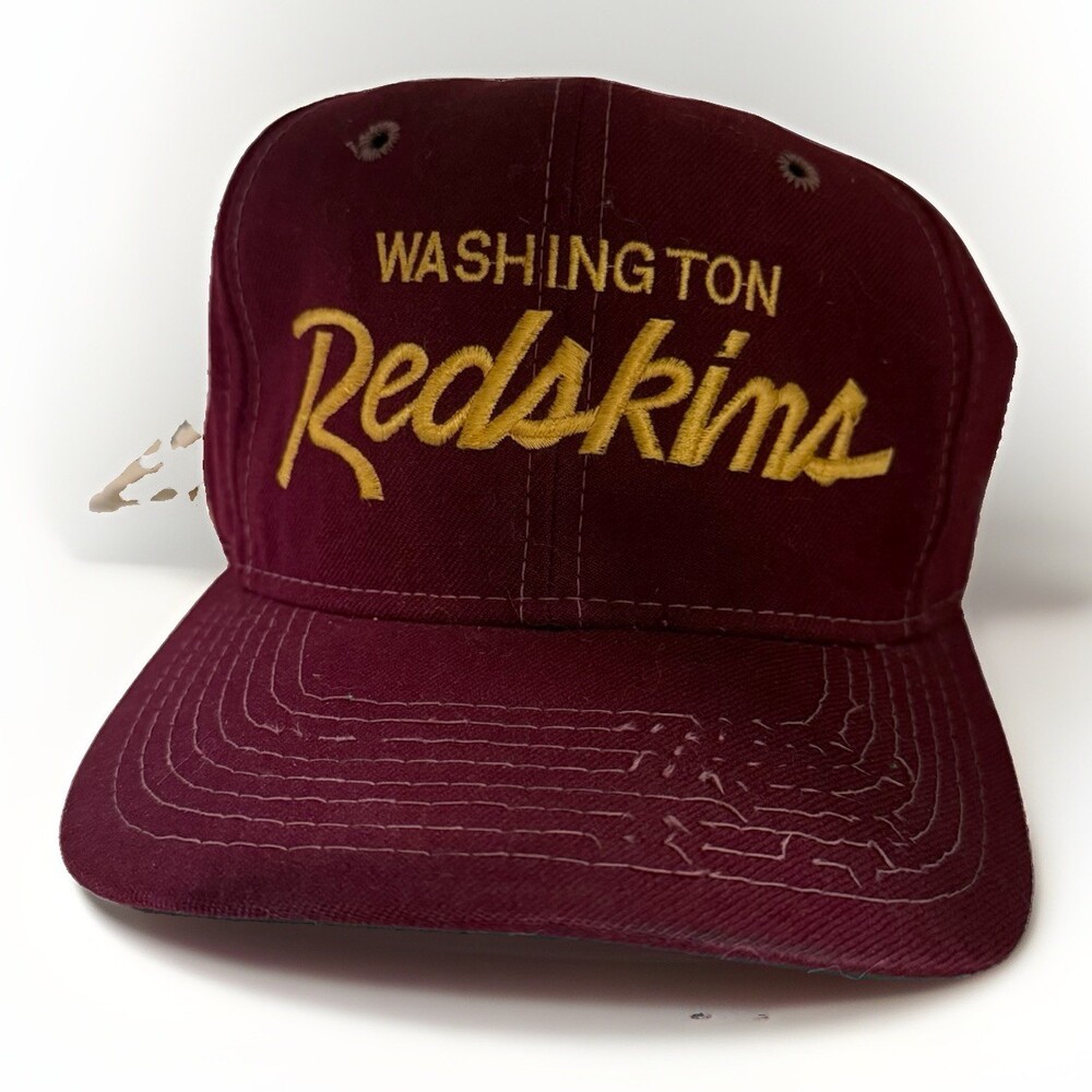 Vtg Washington Redskins NFL Sports Specialties Script 100% Wool Snapback Hat